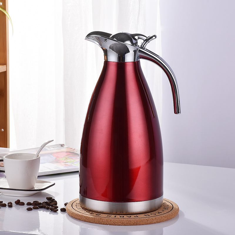 Set din oțel inoxidabil cu izolație vid pentru uz casnic: termos, cană de cafea în stil european, ceainic pentru apă fierbinte, două sticle