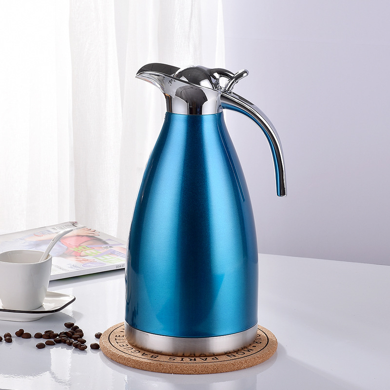 Set din oțel inoxidabil cu izolație vid pentru uz casnic: termos, cană de cafea în stil european, ceainic pentru apă fierbinte, două sticle