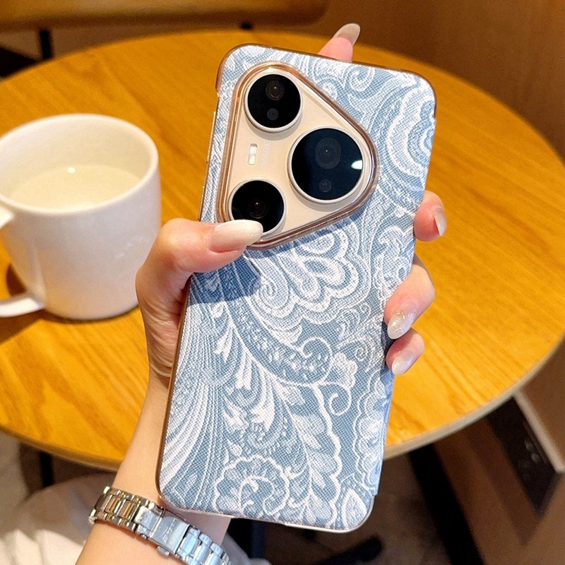 Huawei Pura80 Pro калъф от изкуствена кожа, флип с розов дизайн на щъркел и прозорец