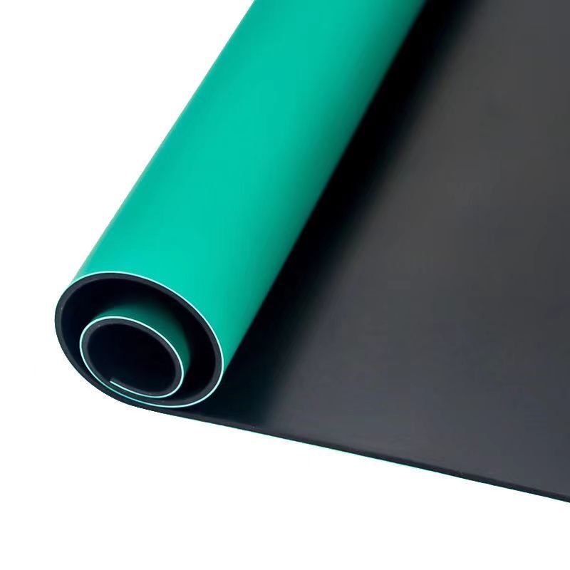 Material antistat din cauciuc verde pentru masă de lucru, grosime 2 mm, rezistent la temperaturi ridicate, pentru reparații electronice și utilizare în laborator