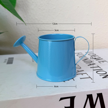 Ghiveci metalic mic cu robinet de udare, vas de flori din fier pentru decor interior, mic recipient în formă de butoi pentru aranjamente și suculente