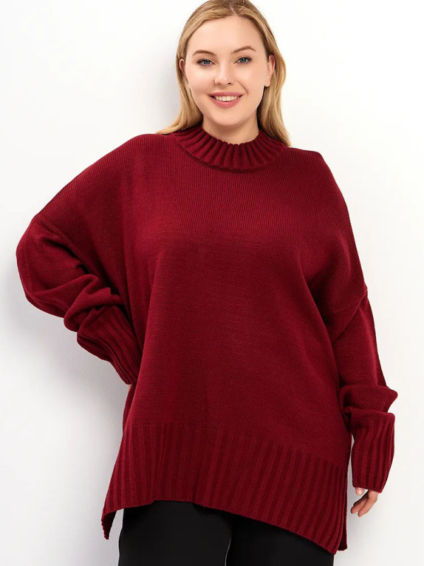 Oversize džemper za žene, pleteni ležerni top