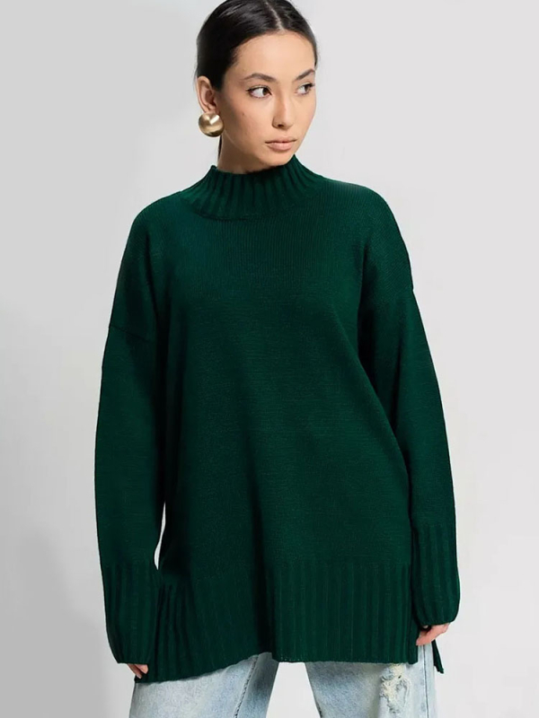 Oversize džemper za žene, pleteni ležerni top