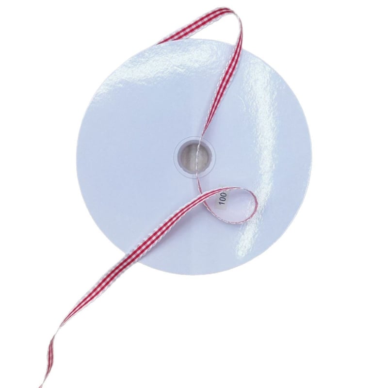 1 cm karirana traka s resicama na kraju, za dodatke za kosu i DIY pakiranje