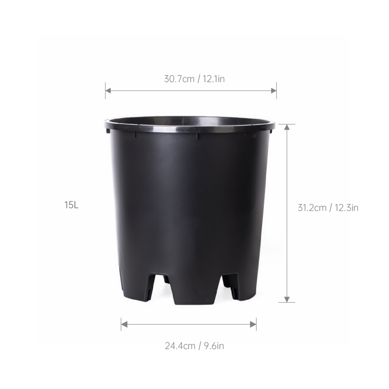 Ghiveci din plastic pentru afine, 30 L, rotund, aerisit, rezistent și durabil