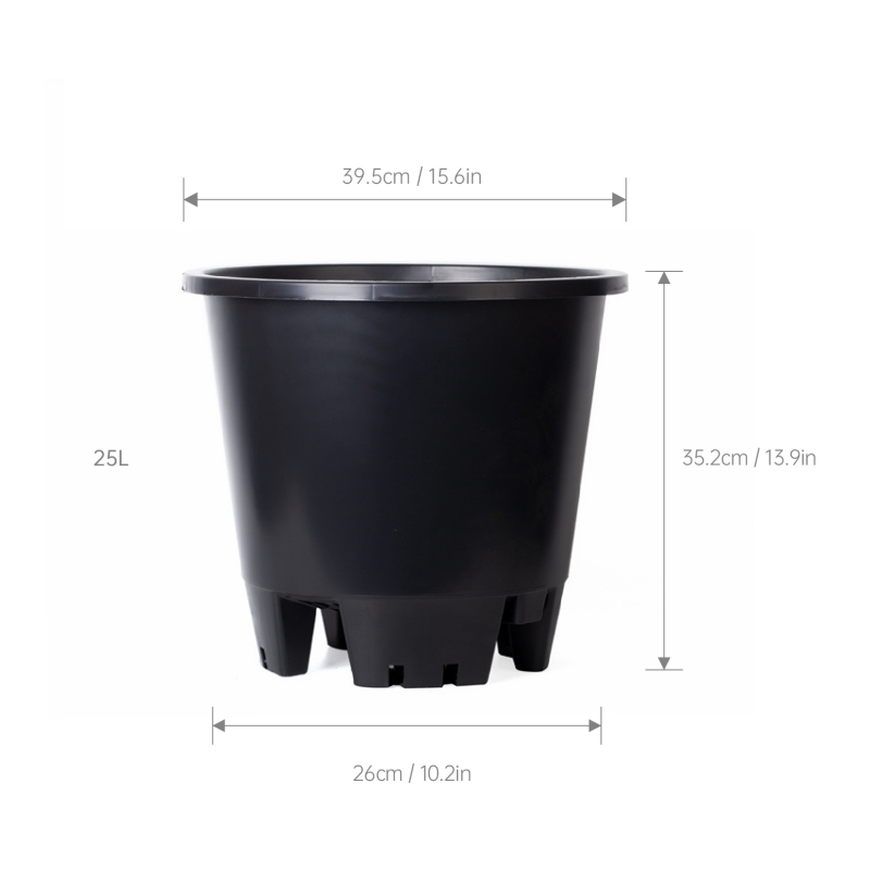 Ghiveci din plastic pentru afine, 30 L, rotund, aerisit, rezistent și durabil