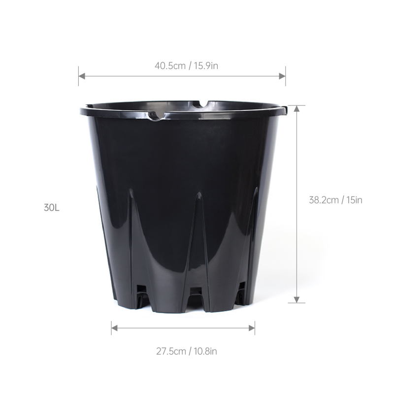 Ghiveci din plastic pentru afine, 30 L, rotund, aerisit, rezistent și durabil