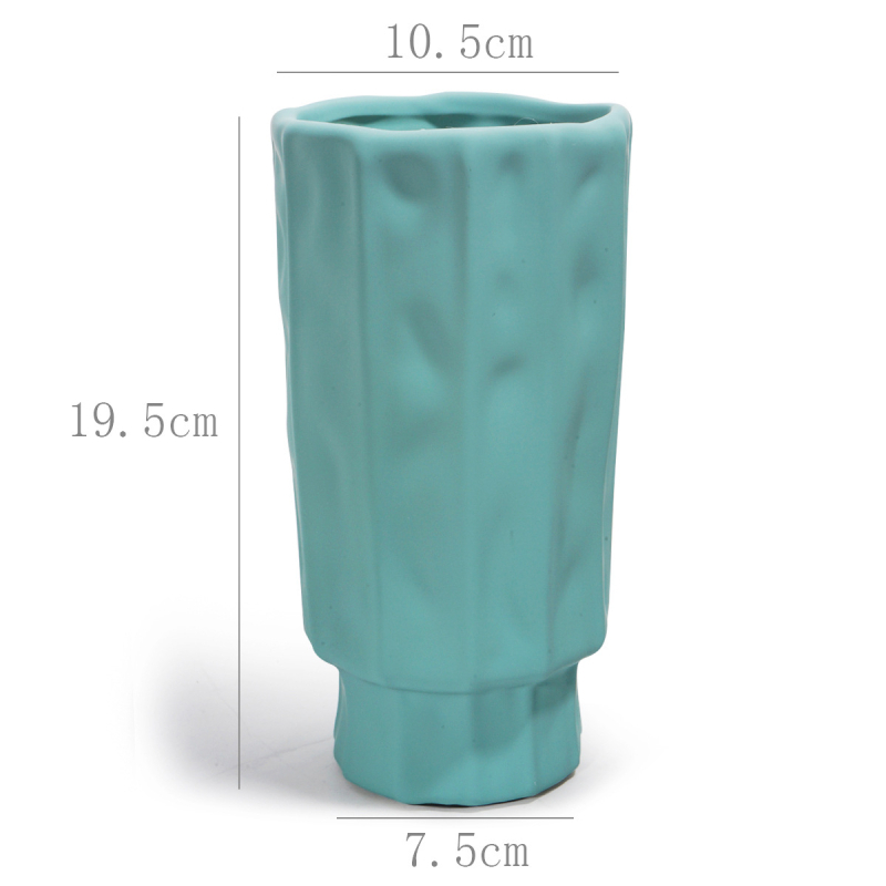 Ghiveci Nordic Abstract Morandi și vază, cu finisaj lacuit manual, decor interior de inspirație pastorală