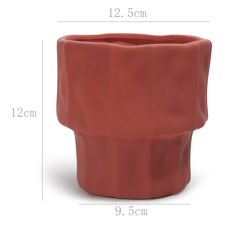 Ghiveci Nordic Abstract Morandi și vază, cu finisaj lacuit manual, decor interior de inspirație pastorală