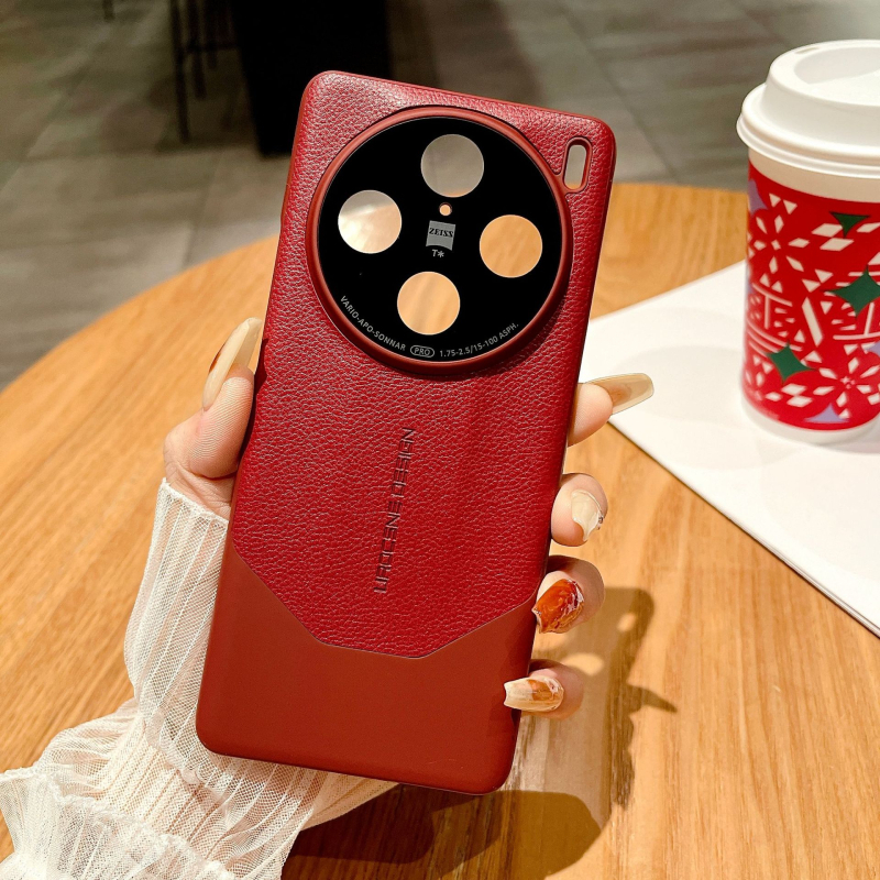 Kućište za mobitel Vivo X200 Pro s lychee teksturom, PU umjetna koža, potpuno prekrivanje, otporno na padove, kompatibilno s Vivo X200 Pro i X100, model S19
