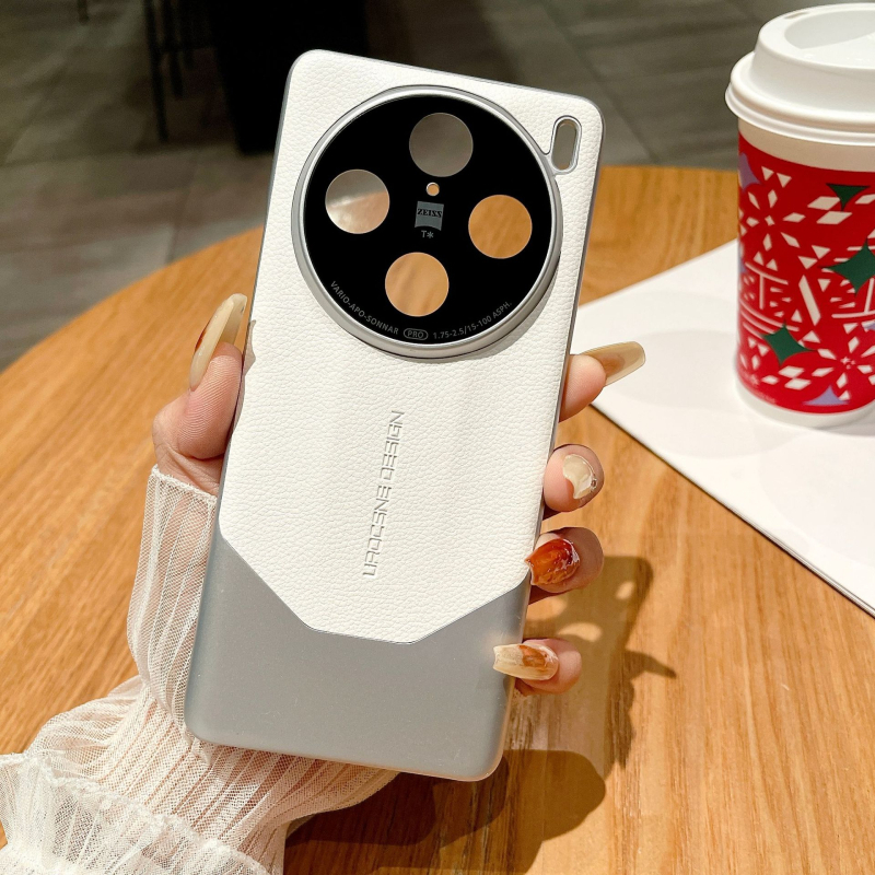 Kućište za mobitel Vivo X200 Pro s lychee teksturom, PU umjetna koža, potpuno prekrivanje, otporno na padove, kompatibilno s Vivo X200 Pro i X100, model S19