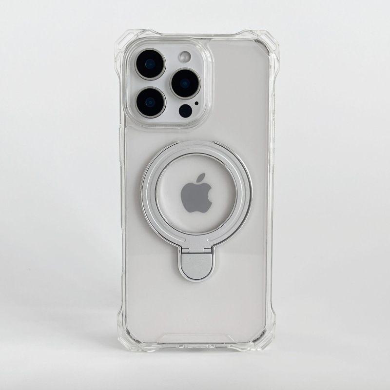 Акрилен двуедин магнитен калъф с каишка за четири ъгъла за iPhone 16 Pro и iPhone 17 Pro Max