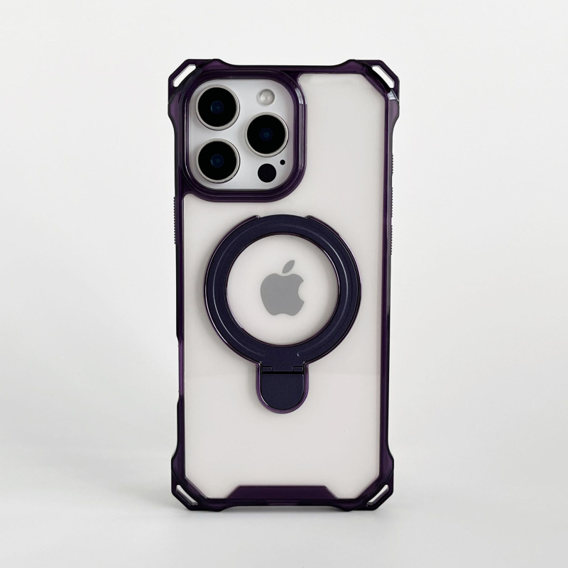 Акрилен двуедин магнитен калъф с каишка за четири ъгъла за iPhone 16 Pro и iPhone 17 Pro Max