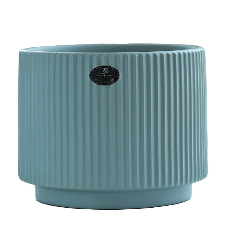 Ghiveci ceramic mat, stil nordic minimalist, extra mare, cu farfurie, pentru plante de birou, suculente și plante verzi