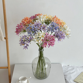Flori de agapanthus din mătase pentru decor acasă, buchete de nuntă și recuzită pentru studio foto
