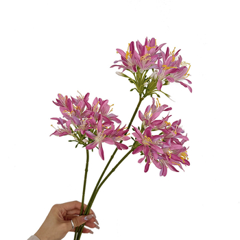 Flori de agapanthus din mătase pentru decor acasă, buchete de nuntă și recuzită pentru studio foto