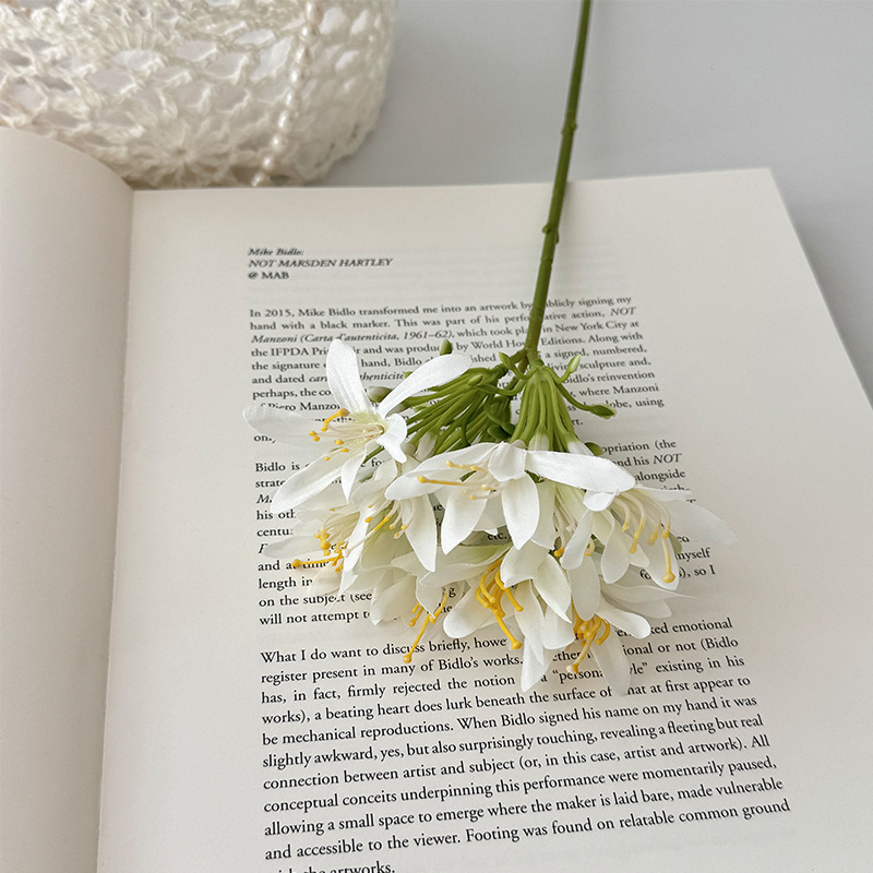 Flori de agapanthus din mătase pentru decor acasă, buchete de nuntă și recuzită pentru studio foto