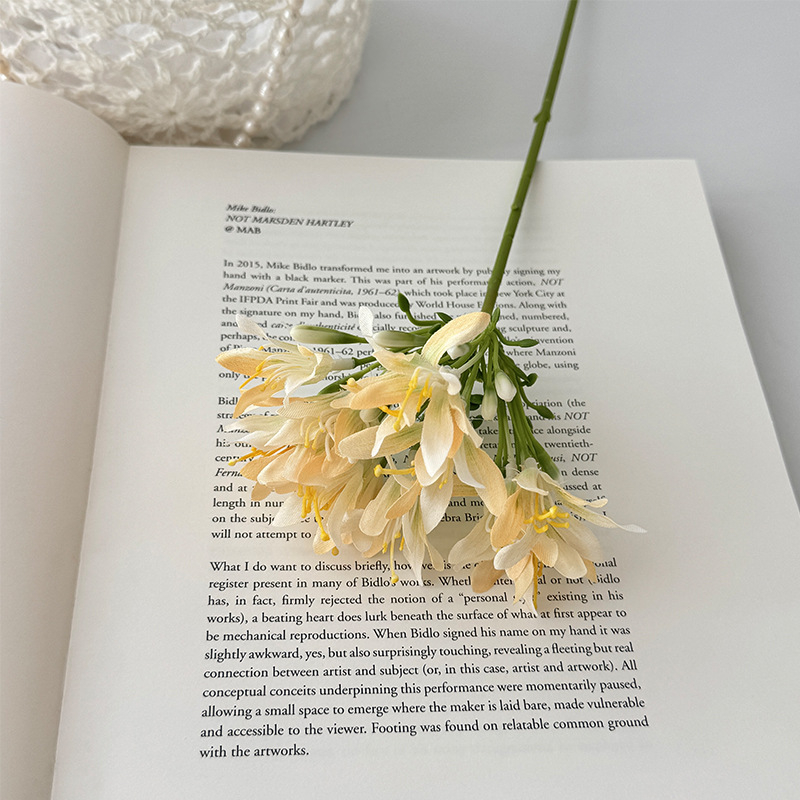 Flori de agapanthus din mătase pentru decor acasă, buchete de nuntă și recuzită pentru studio foto