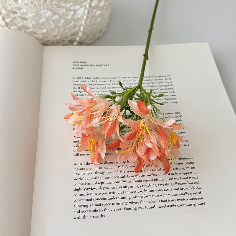 Flori de agapanthus din mătase pentru decor acasă, buchete de nuntă și recuzită pentru studio foto