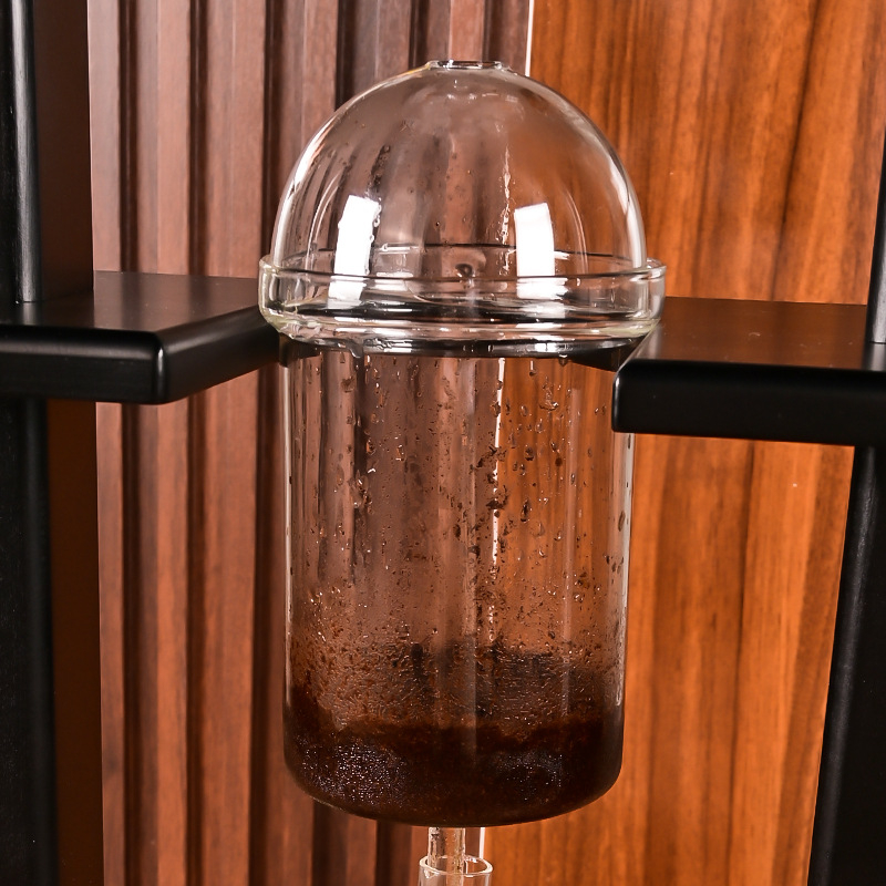 Cană din sticlă pentru cafea prin drip la rece, 5–8 porții, preparare acasă, turnare manuală