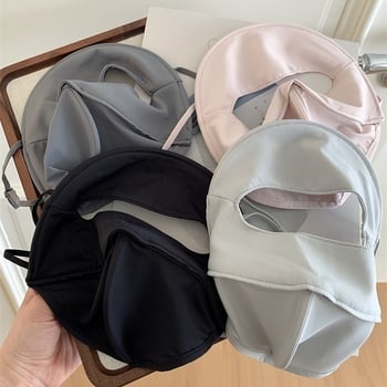 Maska za cijelo lice s UV zaštitom, prozračna ice silk tkanina, ljetna unisex maska za lice s ušnim petljama