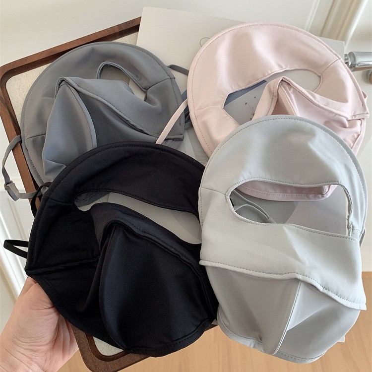 Maska za cijelo lice s UV zaštitom, prozračna ice silk tkanina, ljetna unisex maska za lice s ušnim petljama