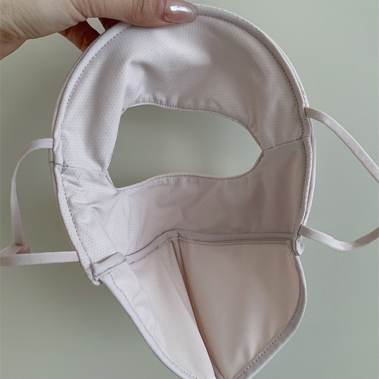 Maska za cijelo lice s UV zaštitom, prozračna ice silk tkanina, ljetna unisex maska za lice s ušnim petljama
