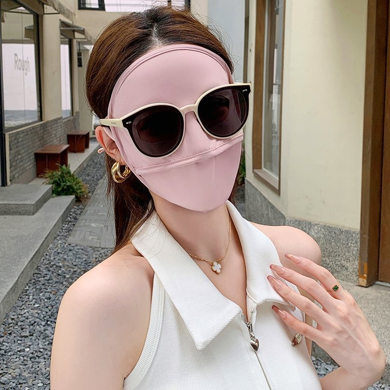 Maska za cijelo lice s UV zaštitom, 3D dizajn, ledena svila, nakon estetske procedure, unisex