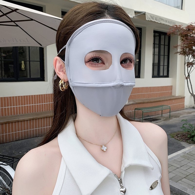 Maska za cijelo lice s UV zaštitom, 3D dizajn, ledena svila, nakon estetske procedure, unisex