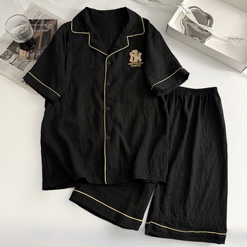 Muški pijama set od cloud cottona, majica s kratkim rukavima i šorcima, lagan, modal materijal