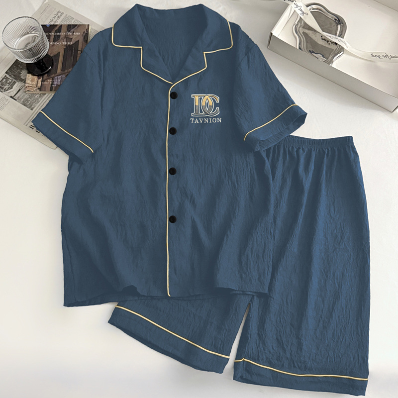 Muški pijama set od cloud cottona, majica s kratkim rukavima i šorcima, lagan, modal materijal