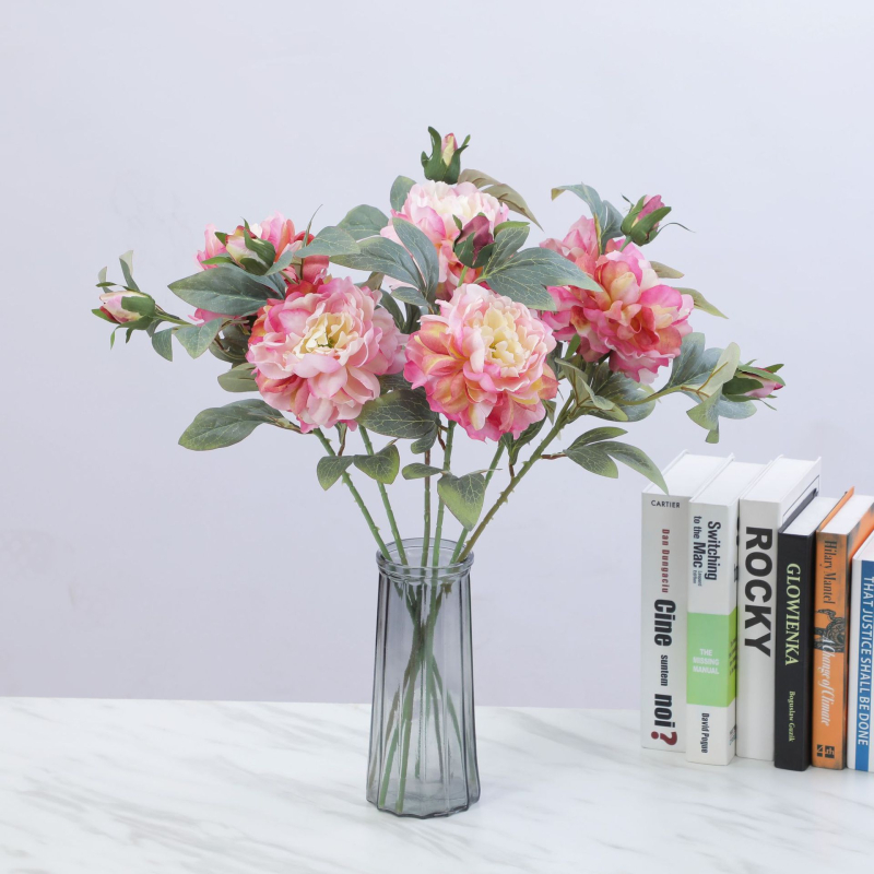 Bujor artificial de înaltă calitate, cu un singur boboc mare, decor de podea pentru hoteluri și nunți, design elegant de lux
