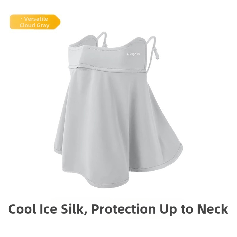 Ljetna vanjska maska za zaštitu od sunca za lice i vrat, od ice silk, tanki šal