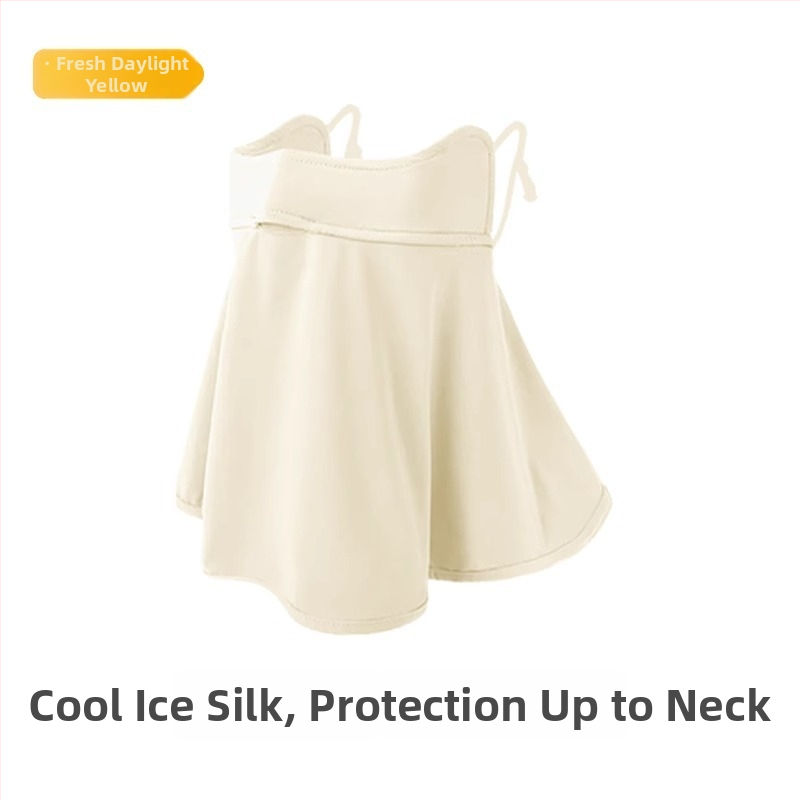Ljetna vanjska maska za zaštitu od sunca za lice i vrat, od ice silk, tanki šal
