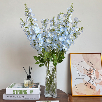 Μεταξωτό λουλούδι Delphinium για διακόσμηση σαλονιού και γάμου, ανθοδέσμη και διακόσμηση τοπίου