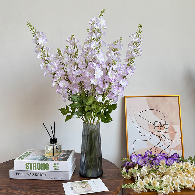 Μεταξωτό λουλούδι Delphinium για διακόσμηση σαλονιού και γάμου, ανθοδέσμη και διακόσμηση τοπίου