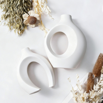 Ozdobe ceramice cu plante artificiale, pentru sufragerie, decor artistic de înaltă clasă, set complet