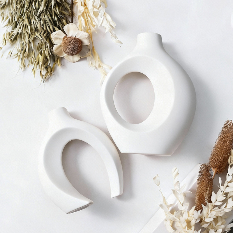 Ozdobe ceramice cu plante artificiale, pentru sufragerie, decor artistic de înaltă clasă, set complet