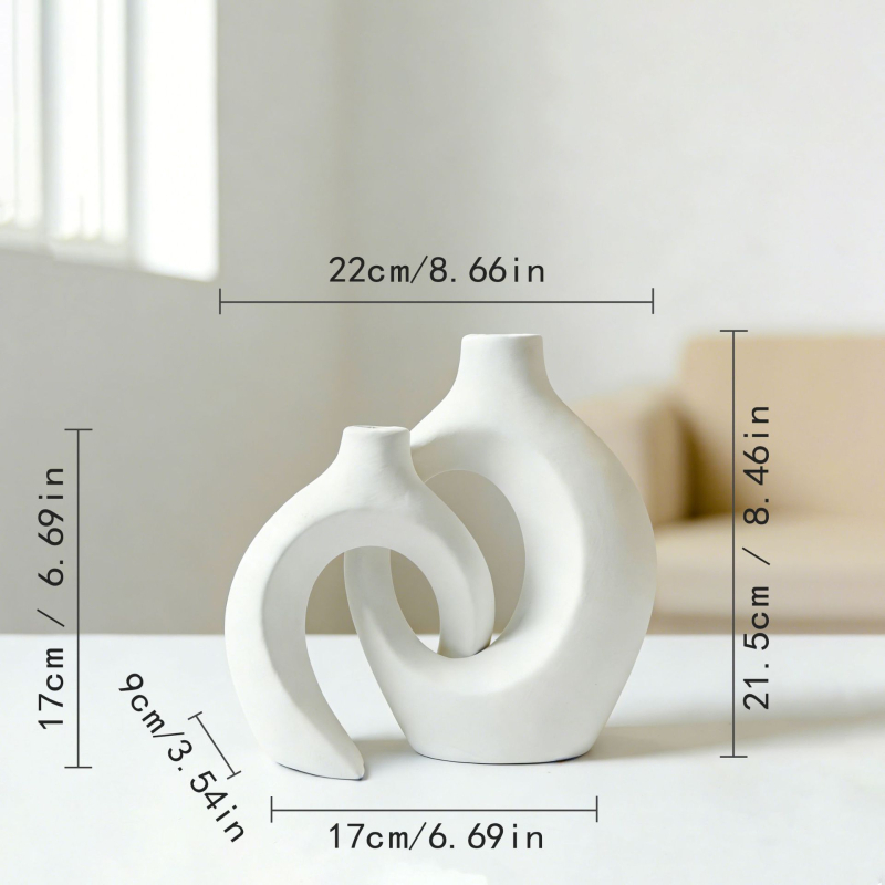 Ozdobe ceramice cu plante artificiale, pentru sufragerie, decor artistic de înaltă clasă, set complet