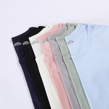 Ljetni set majice s kratkim rukavima i capri hlačama, lagano Ice Silk kućno odijevanje, unisex