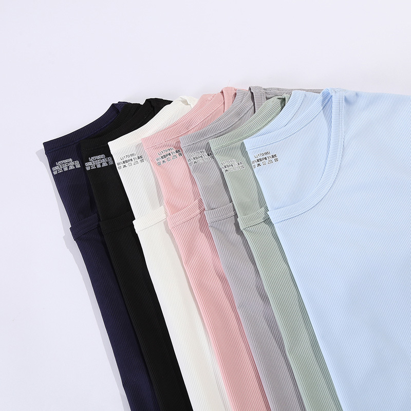 Ljetni set majice s kratkim rukavima i capri hlačama, lagano Ice Silk kućno odijevanje, unisex