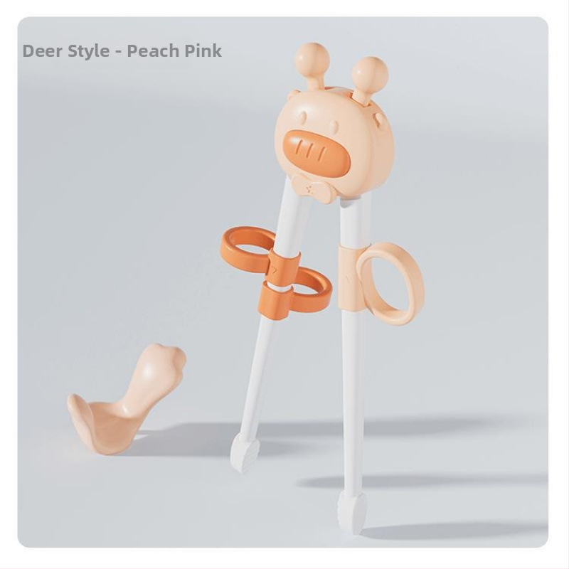 Bețișoare chinezești pentru copii, cu design desen animat, pentru învățare și hrănire, ușor de purtat