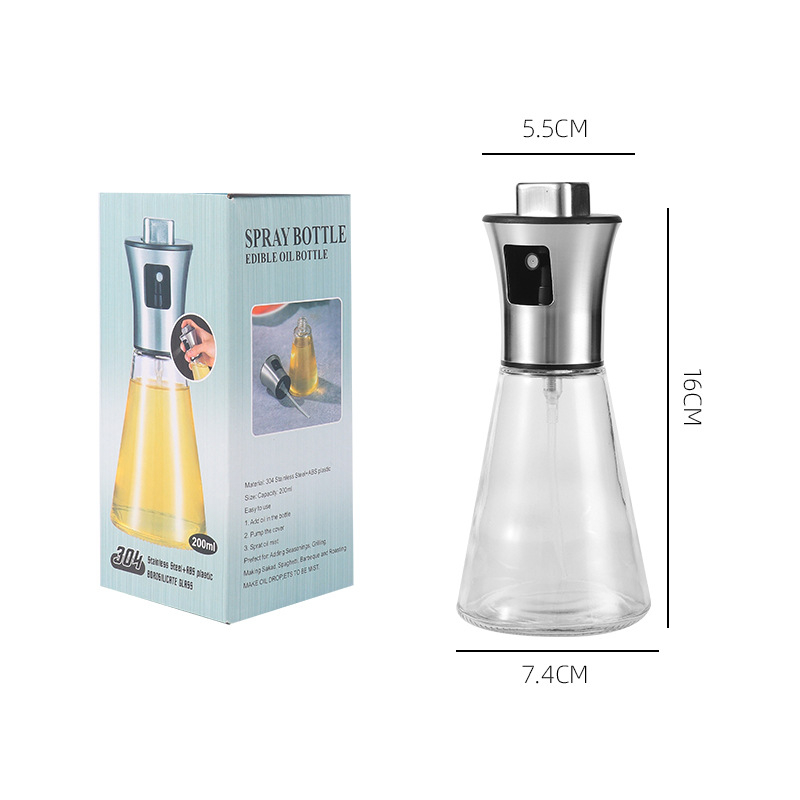 Pulverizator de ulei din oțel inoxidabil 304 pentru bucătărie, utilizare comercială, controlul grăsimilor, recipient de pulverizare cu pompă pentru friteuza cu aer