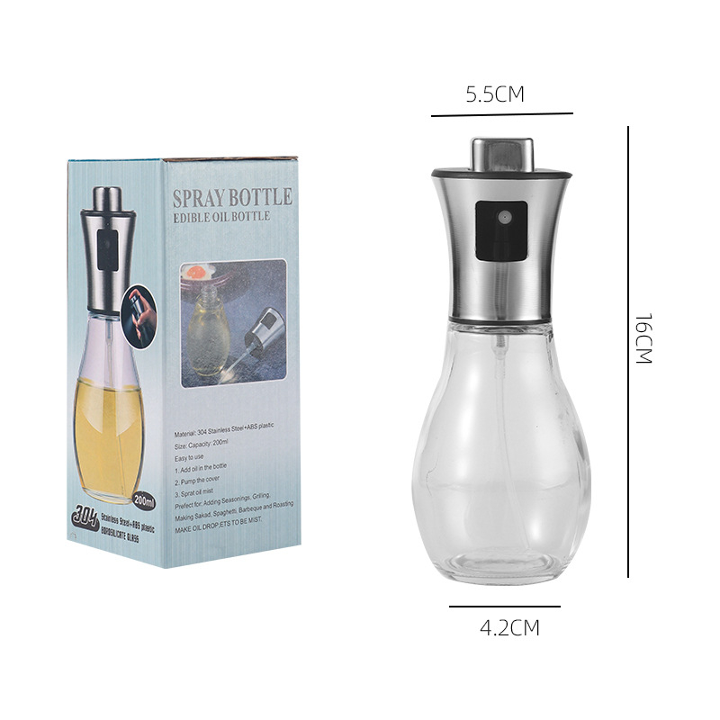 Pulverizator de ulei din oțel inoxidabil 304 pentru bucătărie, utilizare comercială, controlul grăsimilor, recipient de pulverizare cu pompă pentru friteuza cu aer