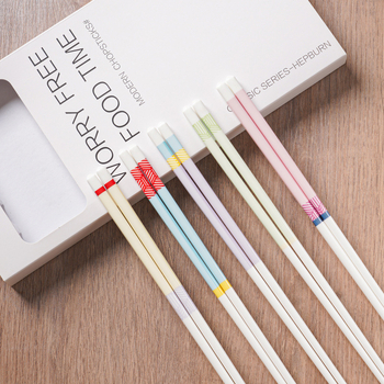 Bețișoare ceramice premium pentru uz casnic, veselă nouă, rezistente la temperaturi înalte, design cu blocuri colorate, pentru porții individuale