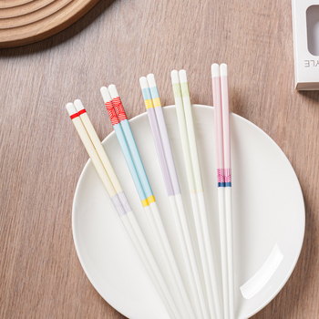 Bețișoare ceramice premium pentru uz casnic, veselă nouă, rezistente la temperaturi înalte, design cu blocuri colorate, pentru porții individuale