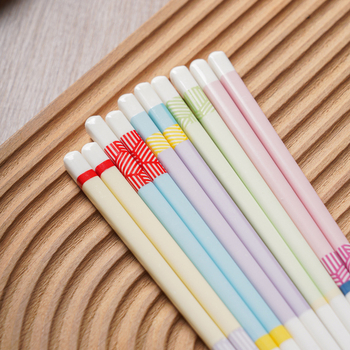 Bețișoare ceramice premium pentru uz casnic, veselă nouă, rezistente la temperaturi înalte, design cu blocuri colorate, pentru porții individuale