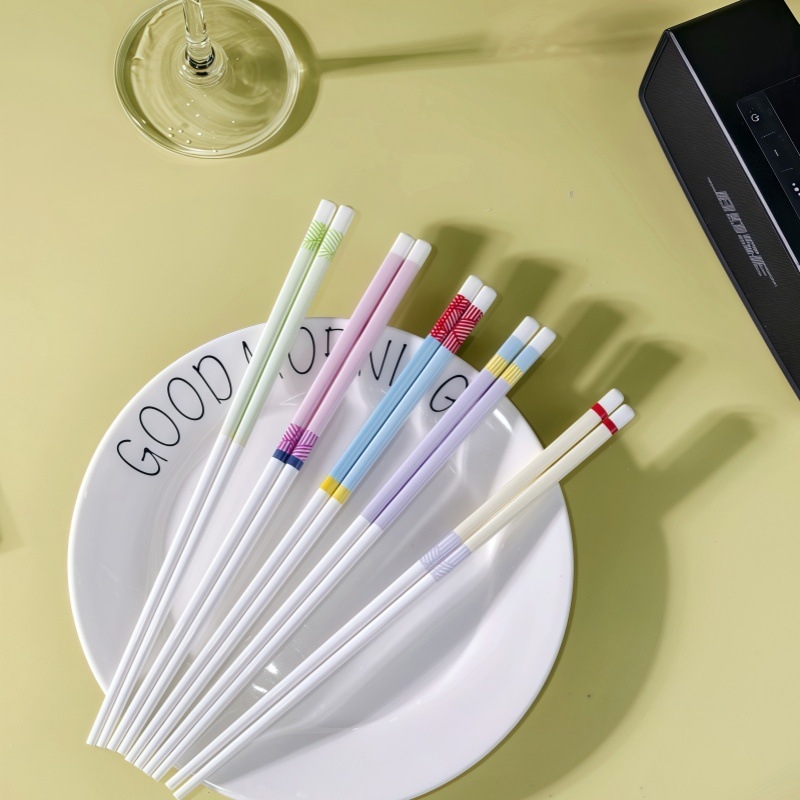 Bețișoare ceramice premium pentru uz casnic, veselă nouă, rezistente la temperaturi înalte, design cu blocuri colorate, pentru porții individuale