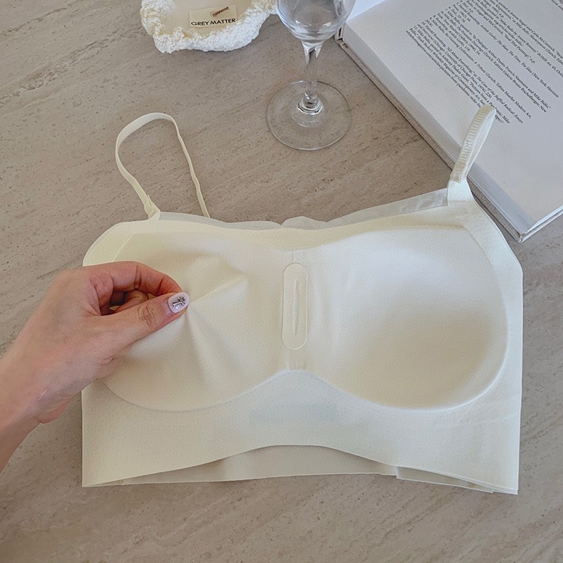 65033 Nude luksuzno žensko donje rublje s dekolteom u liniju, tanki remeni, push-up, fiksne košarice za pokrivanje
