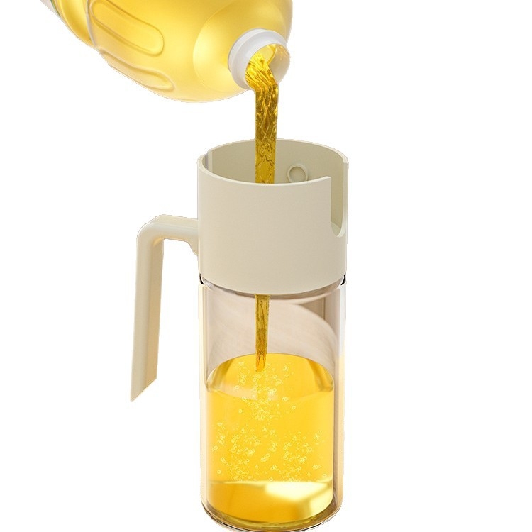 Sticlă de depozitare a uleiului din sticlă, cu spray atomizant, de calitate alimentară, fără picurare, 2 în 1, recipient mic